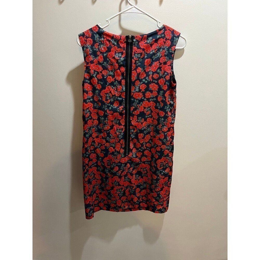 Anthropologie NWT Small Vintage Red Floral Poppy Dress Chic Coquette Dainty - Picture 4 of 8